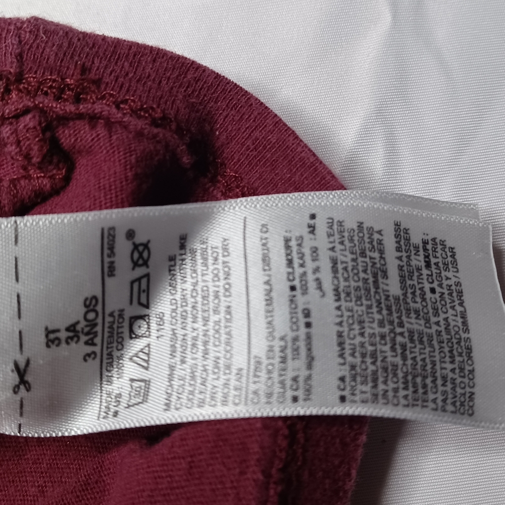 Old Navy Burgundy Red Boy's Graphic LongSleeve Toddler Top Size 3T - Picture 5 of 8